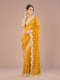 Mohey Radiant Mustard Yellow Chinon Saree