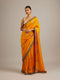 Mohey Mustard Yellow Buta Embroidered Saree with Intricate Borders And Rhinestone Work