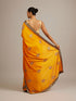 Mohey Mustard Yellow Buta Embroidered Saree with Intricate Borders And Rhinestone Work