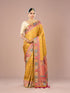 Mohey Mustard Yellow Satin Saree