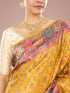 Mohey Mustard Yellow Satin Saree