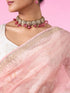 Mohey Illuminate Pink Organza Saree