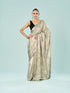 Mohey Cream Satin Cocktail Saree