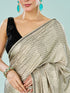 Mohey Cream Satin Cocktail Saree