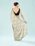 Mohey Cream Satin Cocktail Saree