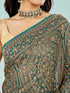 Mohey Elegant Rama Green Georgette Saree