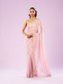 Mohey Elegant Pink Organza Saree