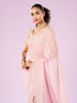 Mohey Elegant Pink Organza Saree