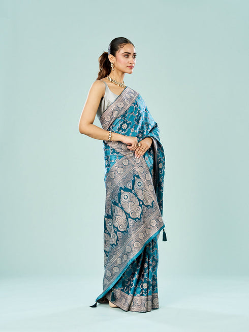 Mohey Indigo Elegance Saree