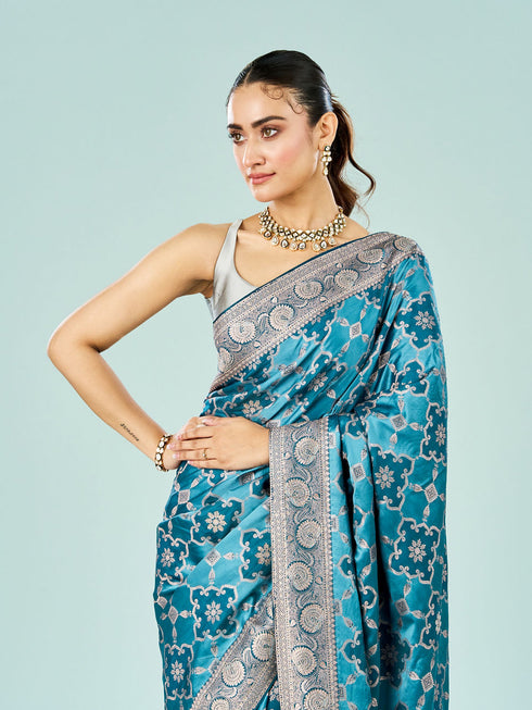 Mohey Indigo Elegance Saree