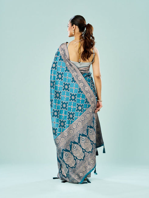 Mohey Indigo Elegance Saree