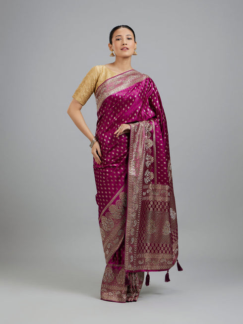 Mohey Wine Elegance Saree