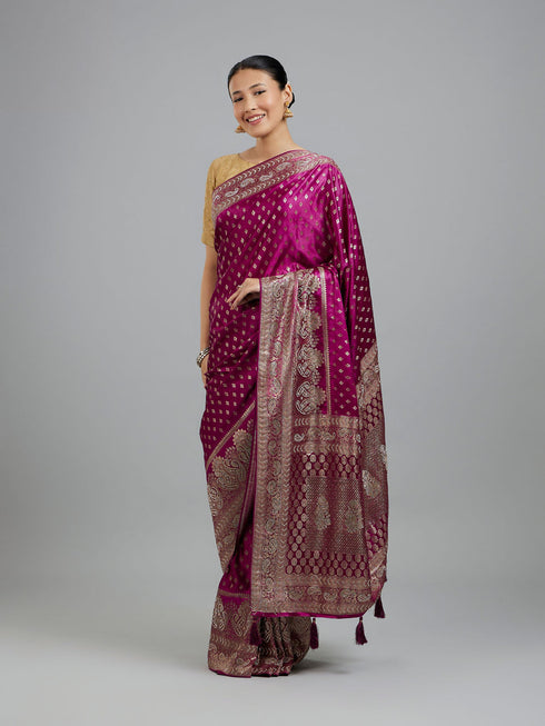 Mohey Wine Elegance Saree