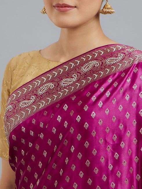Mohey Wine Elegance Saree