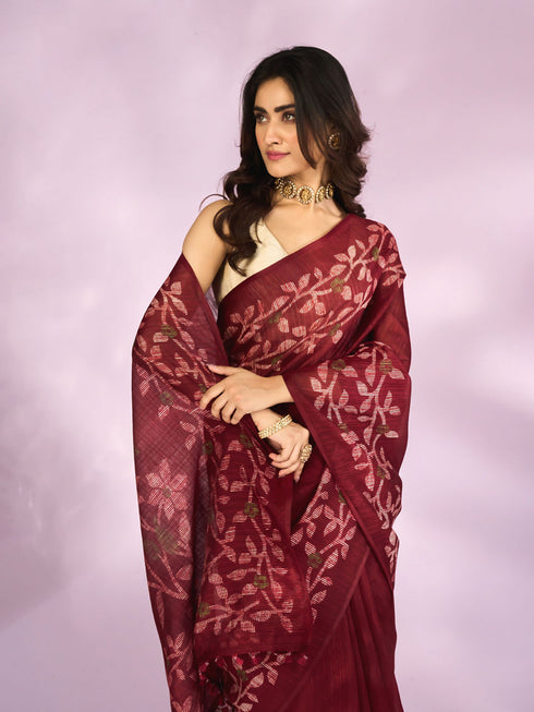 Mohey Maroon Majesty Saree