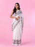 Mohey White Elegance Saree
