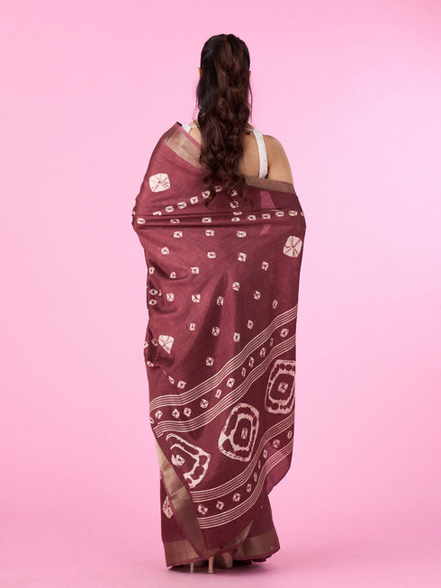 Mohey Brown Splendor Saree