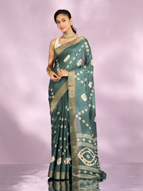 Mohey Sea Green Elegance Saree