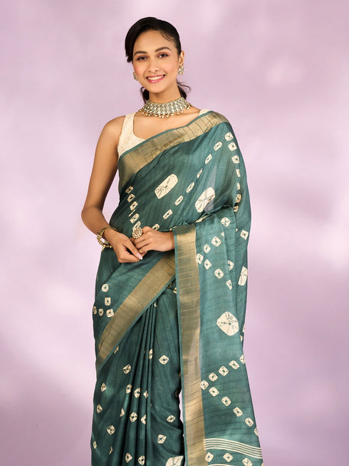 Mohey Sea Green Elegance Saree