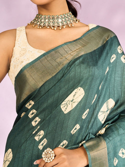 Mohey Sea Green Elegance Saree