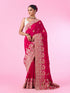 Mohey Elegant Pink Bridal Saree