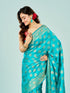 Mohey Ravishing Rama Green Saree