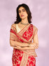 Mohey Radiant Red Blossom Bridal Saree