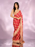 Mohey Radiant Red Blossom Bridal Saree