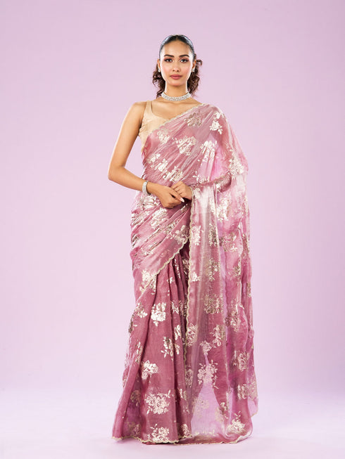 Mohey Regal Pink Elegance Saree