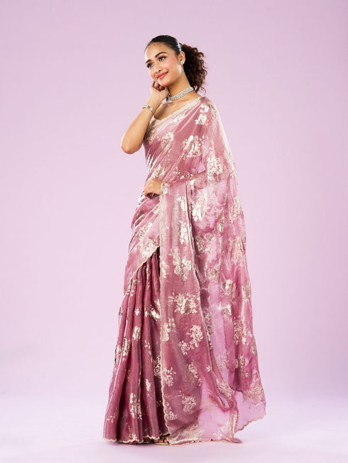 Mohey Regal Pink Elegance Saree