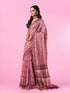 Mohey Pink Floral Drape Saree