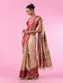 Mohey Elegant Cream Banarasi Saree
