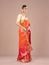 Mohey Radiant Orange Silk Saree