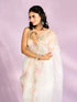 Mohey Gleaming White Organza Saree