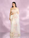 Mohey Gleaming White Organza Saree