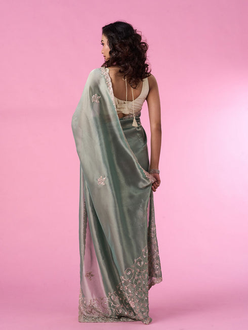 Mohey Sea Green Party Wear Saree