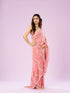 Mohey Charming Pink Chinon Saree