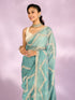 Mohey Elegant Light Blue Saree Ensemble