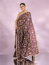 Mohey Purple Elegance Chinon Saree