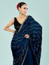 Mohey Indigo Blue Satin Saree