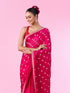 Mohey Rani Pink Satin Elegance Saree