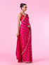 Mohey Rani Pink Satin Elegance Saree