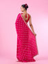 Mohey Rani Pink Satin Elegance Saree