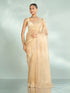 Mohey Ethereal Beige Organza Saree
