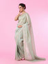 Mohey Opulent Green Organza Saree