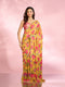 Mohey Radiant Mustard Yellow Satin Saree