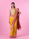 Mohey Elegant Yellow Banarasi Saree