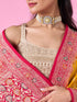 Mohey Elegant Yellow Banarasi Saree