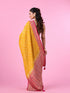 Mohey Elegant Yellow Banarasi Saree