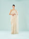 Mohey Cream Colored Vision of Elegance Saree